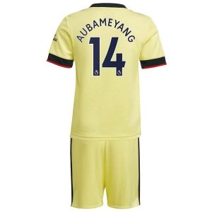 Arsenal Aubameyang 14 Gostujući Dječji Komplet Dresovi 2021-2022