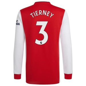 Arsenal Tierney 3 Domaći Nogometni Dres 2021-2022 – Dugim Rukavima