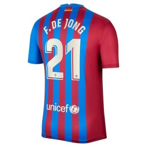 FC Barcelona F. De Jong 21 Domaći Nogometni Dres 2021-2022