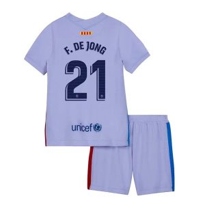 FC Barcelona F. De Jong 21 Dječji Komplet Dresovi za Nogomet Gostujući 2021-2022