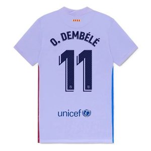 FC Barcelona O. Dembélé 11 Gostujući Nogometni Dres 2021-2022
