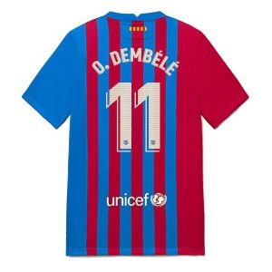 FC Barcelona O. Dembélé 11 Domaći Nogometni Dres 2021-2022