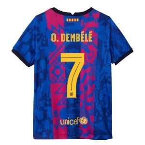 FC Barcelona O. Dembélé 7 Treći Nogometni Dres 2021-2022