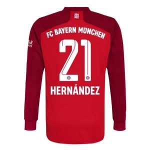 FC Bayern München Hernandez 21 Domaći Nogometni Dres 2021-2022 – Dugim Rukavima