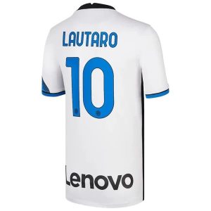 Inter Milan Lautaro 10 Gostujući Nogometni Dres 2021-2022