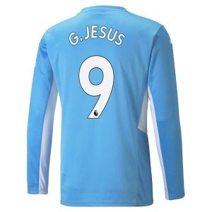 Manchester City G.Jesus 9 Domaći Nogometni Dres 2021-2022 – Dugim Rukavima
