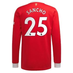 Manchester United Sancho 25 Domaći Nogometni Dres 2021-2022 – Dugim Rukavima