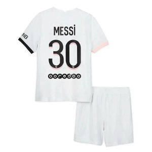 Paris Saint Germain PSG Messi 30 Gostujući Dječji Komplet Dresovi 2021-2022