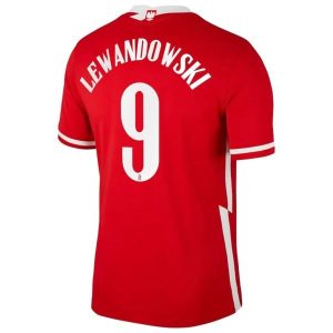 Poljska Lewandowski 9 Gostujući Nogometni Dres 2020-2021