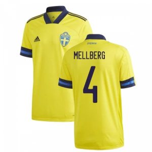 Švedska Mellberg 4 Domaći Nogometni Dres 2021 – Dresovi za Nogomet