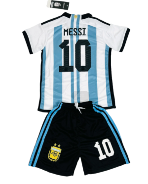 Argentina Messi 10 Dječji Komplet Dresovi za Nogomet Domaći 2022
